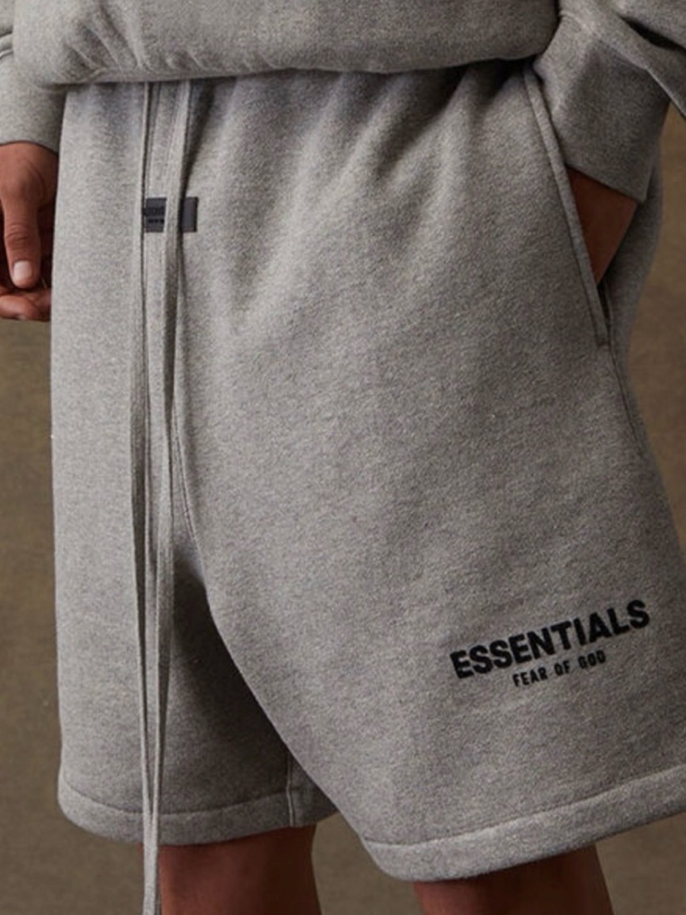 New with Tags Authentic Fear of God Essentials Men's Dark Oatmeal Shorts
